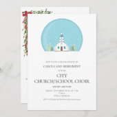 Weihnachtsfamilie Karaoke Kirche Einladung (Vorne/Hinten)