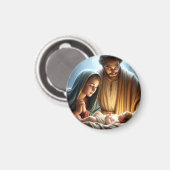 Weihnachtsfamilie Magnet (Vorderseite/Rückseite)