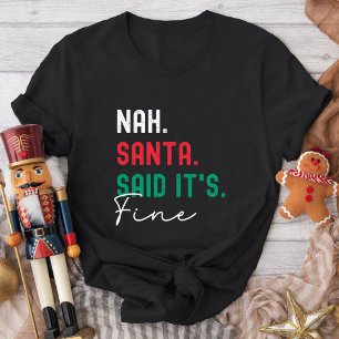 Weihnachtsfamilie Matching Lustige Unartige Liste  T-Shirt