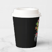 Weihnachtsfamilie Matching Santa Truck Dinosaur Pappbecher (Rechts)