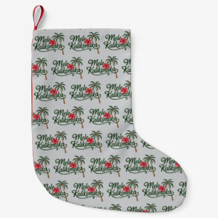 Weihnachtsfamilie Mele Kalikimaka Hawaii Strand Kleiner Weihnachtsstrumpf
