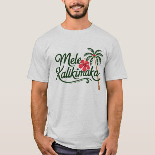 Weihnachtsfamilie Mele Kalikimaka Hawaii Strand  T-Shirt