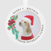 Weihnachtsfamilie Name Foto Ornament (Rückseite)