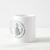 Weihnachtsfamilie Nautic Boat Holiday Custom Kaffeetasse (Vorderseite Links)