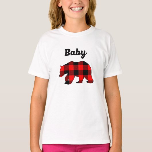 Weihnachtsfamilie Pajamas Bärenbaby T-Shirt (Vorderseite)