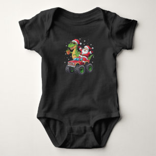 Weihnachtsfamilie passend zum Santa Truck Dinosaur Baby Strampler
