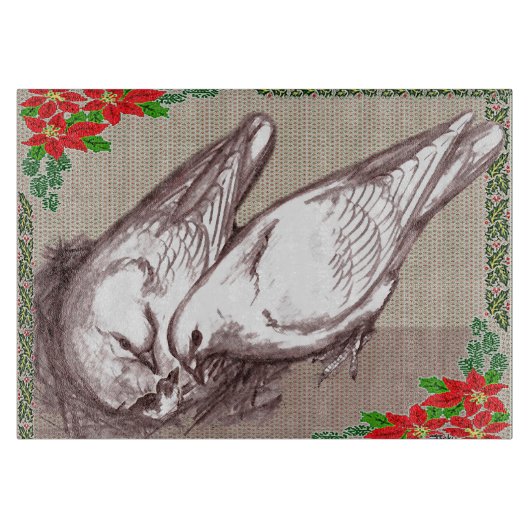 Weihnachtsfamilie Schneidebrett (Vorderseite)