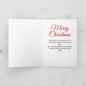 Weihnachtsfamilie Strumpf Feiertagskarte (Innenseite)