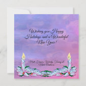 Weihnachtsfamilie Sunset 0909 Feiertagskarte (Rückseite)