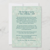 Weihnachtsfamilie Update Letter Snowflakes Card Einladung (Vorderseite)