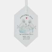 Weihnachtsfamilie von sechs Siegeln Ornament Aus Glas (Vorderseite Rechts)