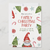 Weihnachtsfamilie Weihnachtsfeier Einladung (Vorderseite)