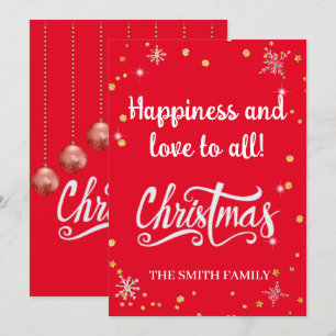 Weihnachtsfamilie, Weihnachtskarte Feiertagskarte