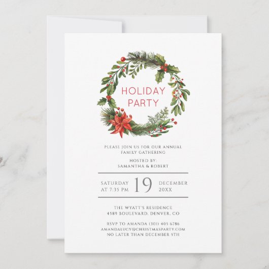 Weihnachtsfamilie Wiedersehen Partys Custom Einladung (Vorderseite)