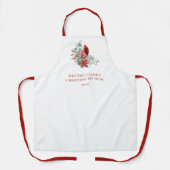 Weihnachtsfamilie Wiedersehen Red Kardinal Schürze (Vorderseite)