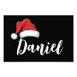 Weihnachtsfamilie Xmas Personalisierter Name  Fotodruck