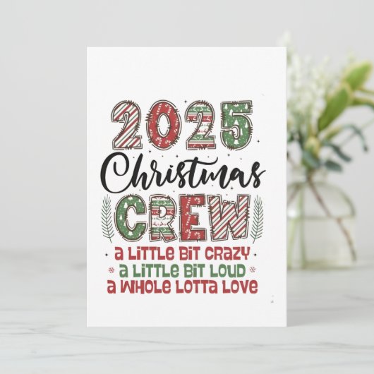 Weihnachtsfamilien 2025 - Matching Outfit Weihnach Einladung (Stehend Vorderseite)