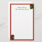 Weihnachtsfamilien-Briefpapier Briefpapier (Vorne/Hinten)