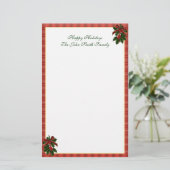 Weihnachtsfamilien-Briefpapier Briefpapier (Stehend Vorderseite)