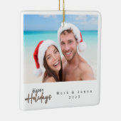 Weihnachtsfamilien - einfacher moderner Baum Keramikornament (Rechts)