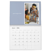 Weihnachtsfamilien Foto Blauer grauer Zitat Kalender (Mär 2026)