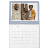 Weihnachtsfamilien Foto Blauer grauer Zitat Kalender (Jan 2026)