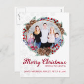 Weihnachtsfamilien-Foto Feiertagspostkarte (Vorne/Hinten)