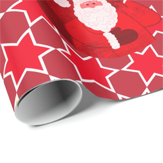 Weihnachtsfamilien-Foto Geschenkpapier (Rolleneckpunkt)