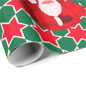 Weihnachtsfamilien-Foto in Rot-Grau Geschenkpapier (Rolleneckpunkt)