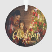 Weihnachtsfamilien-Foto Ornament (Rückseite)