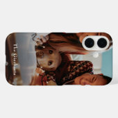 Weihnachtsfamilien Foto Personalisiert Urlaub Case-Mate iPhone Hülle (Rückseite (Horizontal))