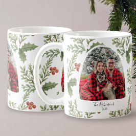 Weihnachtsfamilien Foto Typografie Botanisch Kaffeetasse