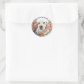 Weihnachtsfamilien-Foto und Textaufenthalt Runder Aufkleber (Tasche)