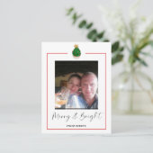 Weihnachtsfamilien Foto Urlaub Postkarte (Stehend Vorderseite)