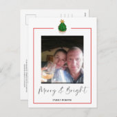 Weihnachtsfamilien Foto Urlaub Postkarte (Vorne/Hinten)