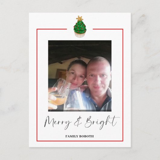 Weihnachtsfamilien Foto Urlaub Postkarte (Vorderseite)