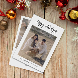 Weihnachtsfamilien-Fotos-Weihnachtskarte Feiertagskarte