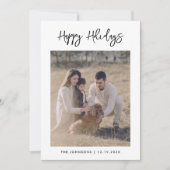 Weihnachtsfamilien-Fotos-Weihnachtskarte Feiertagskarte (Vorderseite)