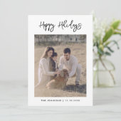 Weihnachtsfamilien-Fotos-Weihnachtskarte Feiertagskarte (Stehend Vorderseite)