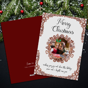 Weihnachtsfamilien in Red Frame Weihnachtskarten F Feiertagskarte