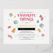 Weihnachtsfamilien Jährliche Lieblingssendungen Go Folien Feiertagspostkarte (Vorderseite)