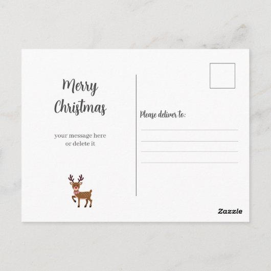 Weihnachtsfamilien mit Geschenken Personalisiert Postkarte (Rückseite)
