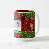 Weihnachtsfamilienfeiertage Custom Foto Tasse (VorderseiteRechts)
