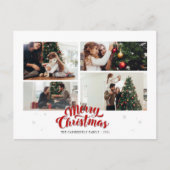 Weihnachtsfamilienfoto Collage Feiertagspostkarte (Vorderseite)