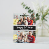 Weihnachtsfamilienfoto Collage Feiertagspostkarte (Stehend Vorderseite)