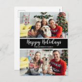 Weihnachtsfamilienfoto Collage Feiertagspostkarte (Vorne/Hinten)