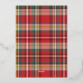 Weihnachtsfamilienfoto Collage Kariert rustikales  Folien Feiertagskarte (Rückseite)