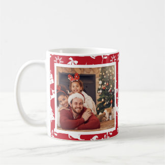 Weihnachtsfamilienfoto Collage Personalisiert Kaffeetasse