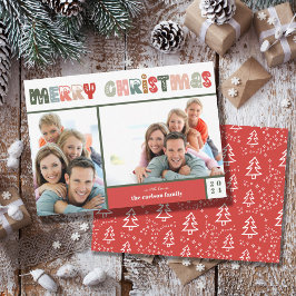 Weihnachtsfamilienfoto Collage Urlaubskarte Feiertagskarte