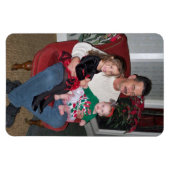 Weihnachtsfamilienfoto Vorlage 4 x 6 Großkinder Magnet (Horizontal)